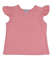 Angel Sleeve Solid T-Shirt -Pink
