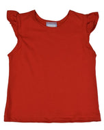 Angel Sleeve Solid T-Shirt - Red