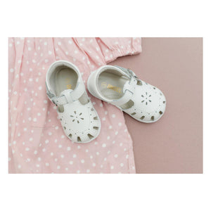 Shelby Caged Sandal - White