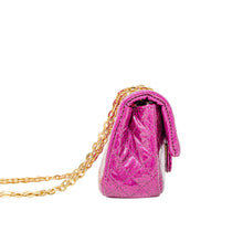 Load image into Gallery viewer, Classic Quilted Sparkle Mini Bag: Hot Pink
