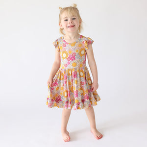 Rosalinda S/S Ruffled Twirl Dress - Size 2T only