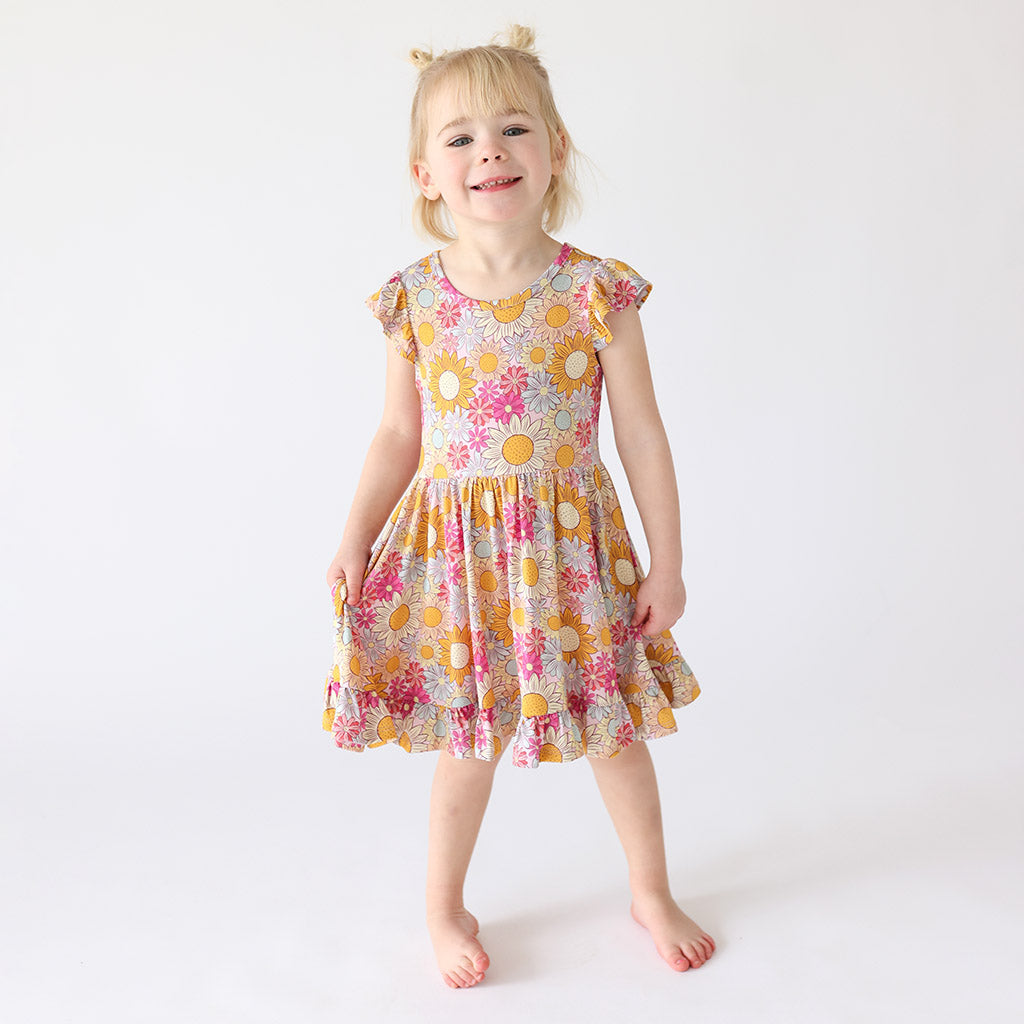 Rosalinda S/S Ruffled Twirl Dress - Size 2T only