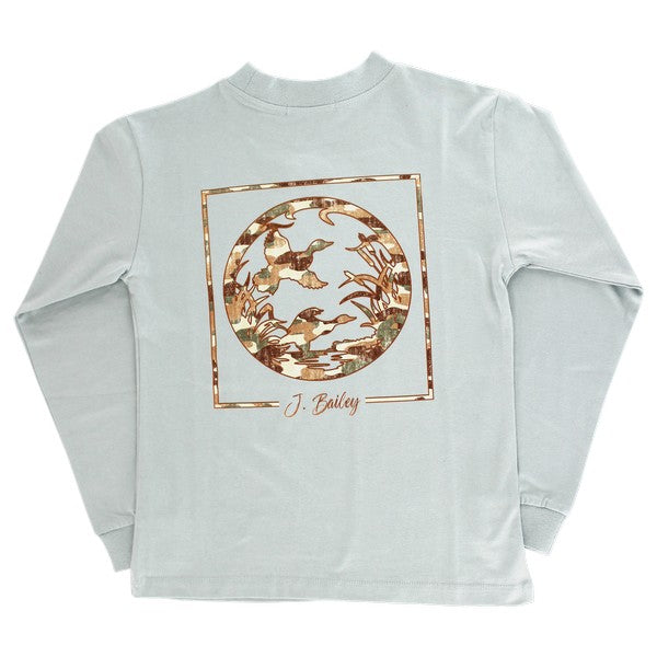 L/S Tee w/ Duck Silhouettes in Camo