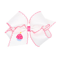 Load image into Gallery viewer, Birthday Moonstitch Embroidered Hair Bow - Assort.
