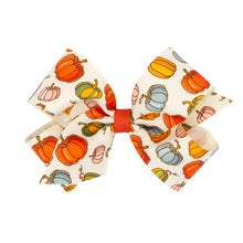Load image into Gallery viewer, Halloween, Pumpkin, Harvest Print  Bow - Medium

