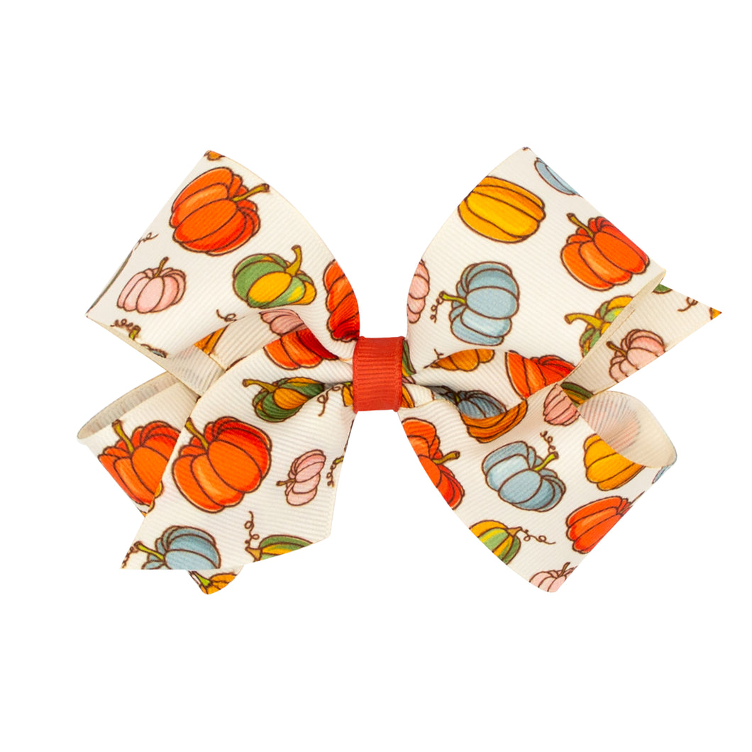 Halloween, Pumpkin, Harvest Print  Bow - Medium
