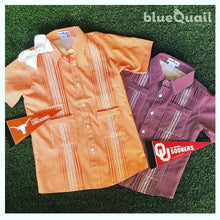 Load image into Gallery viewer, Burnt Orange Gameday Guayabera Shirt
