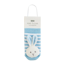 Load image into Gallery viewer, Bunny Rattle Toe Sock Size 0-12 months

