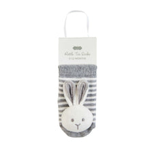 Load image into Gallery viewer, Bunny Rattle Toe Sock Size 0-12 months
