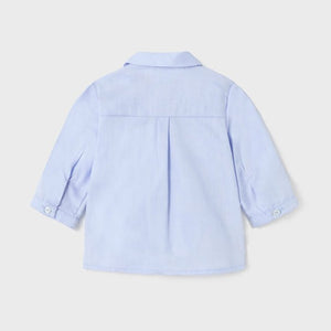 Blue Oxford L/S Shirt & Plaid Bowtie