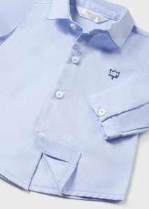Blue Oxford L/S Shirt & Plaid Bowtie