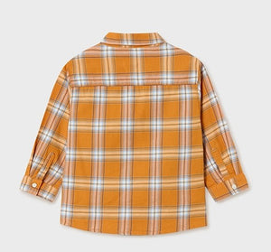 L/S Orange Checked Shirt