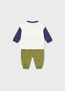 Infant Boy's Knit Track Pant Set - Lion Applique