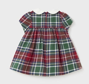 Holiday Plaid Smocked Dress for Infant Girl