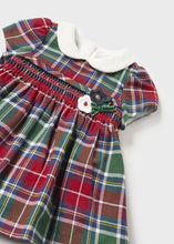 Load image into Gallery viewer, Holiday Plaid Smocked Dress for Infant Girl
