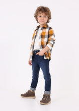 Load image into Gallery viewer, L/S Black &amp; Orange Checked Shirt
