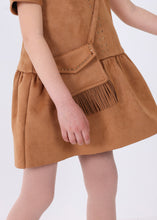 Load image into Gallery viewer, Faux Suede Dress w/ Fringed Purse Size 3T only
