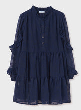 Load image into Gallery viewer, Tween Girl&#39;s Navy Chiffon Dress
