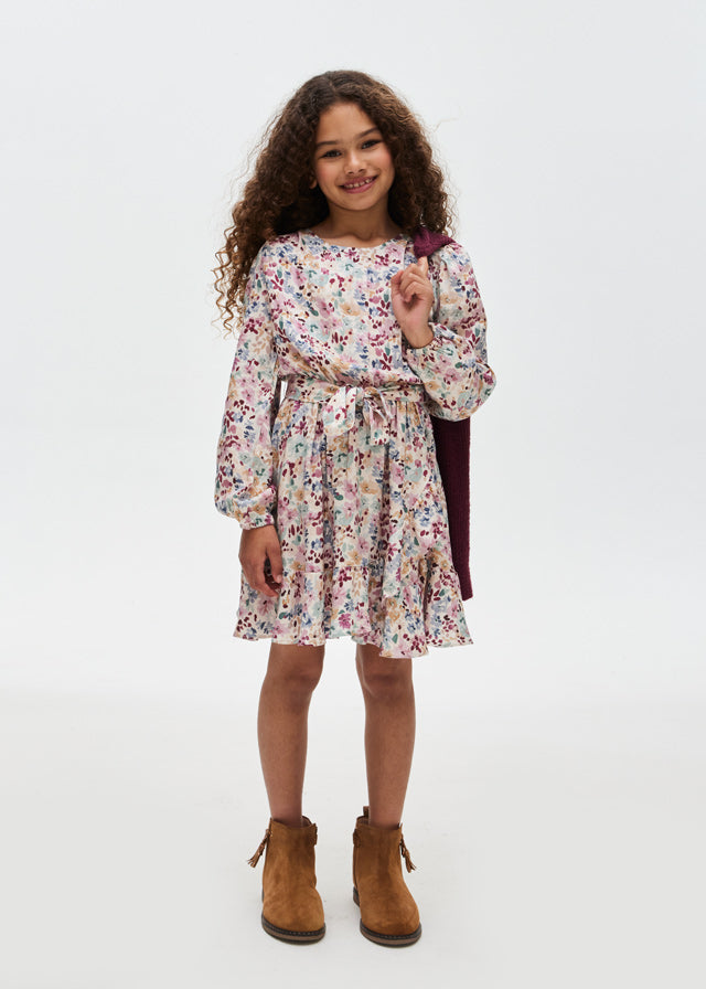 Tween Girl's Floral Printed Dress