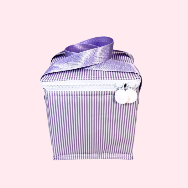Snack Square - Lilac Preppy Stripe