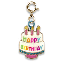 Load image into Gallery viewer, Gold Birthday Cake Charm

