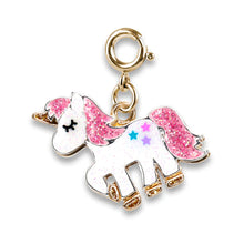 Load image into Gallery viewer, Gold Glitter Unicorn Charm
