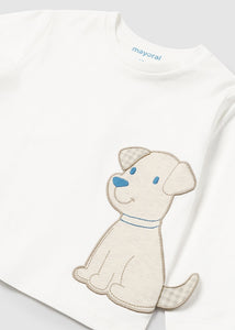 Infant Boy L/S Shirt with Puppy Applique