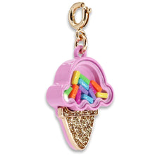 Load image into Gallery viewer, Gold Ice Cream Cone Shaker Charm
