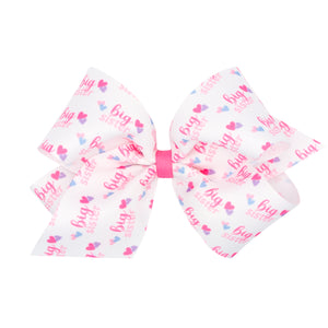 Big Sister Printed Grosgrain Hair Bow - King
