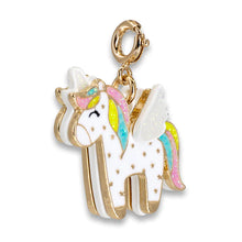 Load image into Gallery viewer, Gold Flying Unicorn Charm
