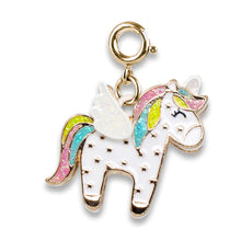 Load image into Gallery viewer, Gold Flying Unicorn Charm
