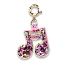 Load image into Gallery viewer, Gold Glitter Music Note Charm

