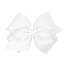 Load image into Gallery viewer, Cross embroidered Moonstitch Edge hairbow
