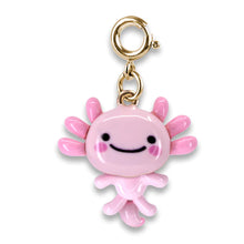 Load image into Gallery viewer, Gold Swivel Axolotl Charm
