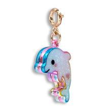 Load image into Gallery viewer, Gold Glitter Dolphin Charm
