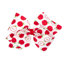 Load image into Gallery viewer, King Apple Printed Grosgrain Hair Bow
