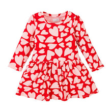 Load image into Gallery viewer, Red &amp; Pink Heart Print Knit Dress
