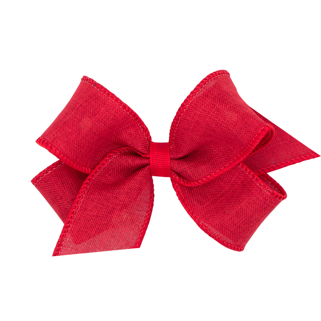 Medium Linen Hair Bow