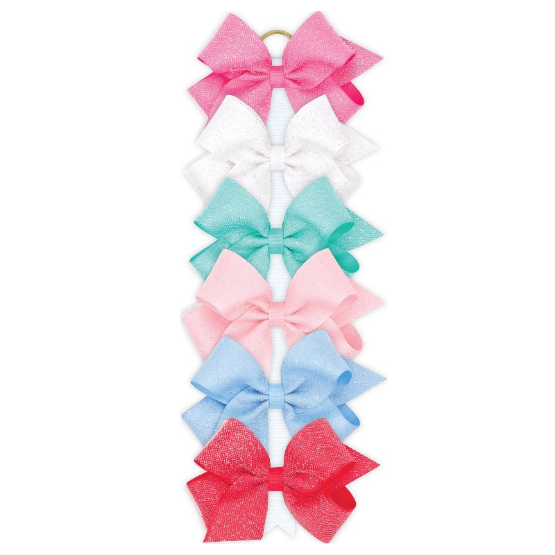 Glitter Tulle & Gros. Overlay Bow - King