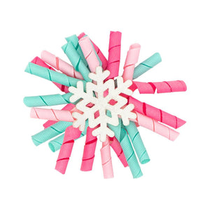 Grosgrain Wiggles Bow w/ Snowflake Hair Clip