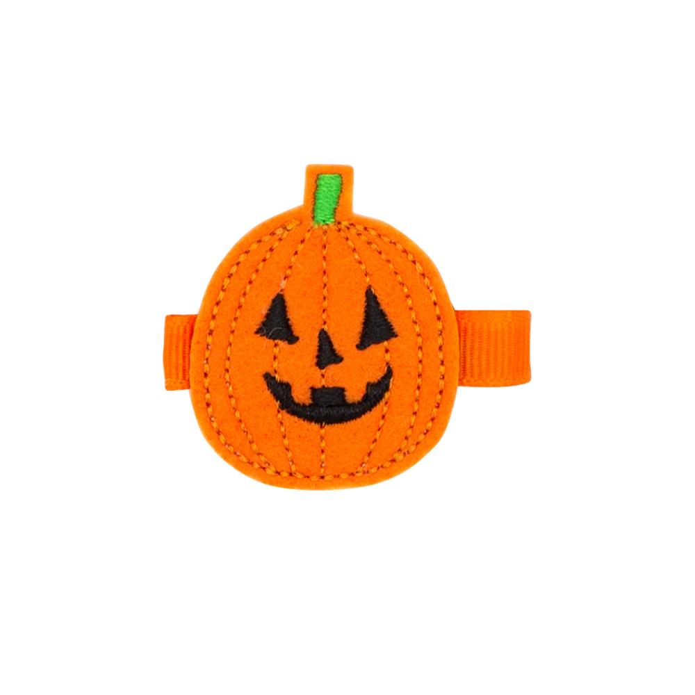 Halloween Felt Applique Hair Clip - Jack O'Lantern