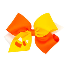 Load image into Gallery viewer, 3-Color Bow - Candy Corn Emb.
