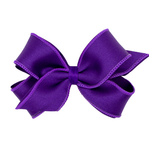 Jewel Toned Satin Overlay Bow = Medium