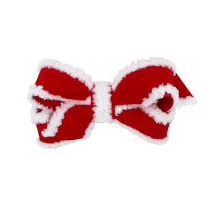 Velvet Bow Faux Fur Edge - Mini