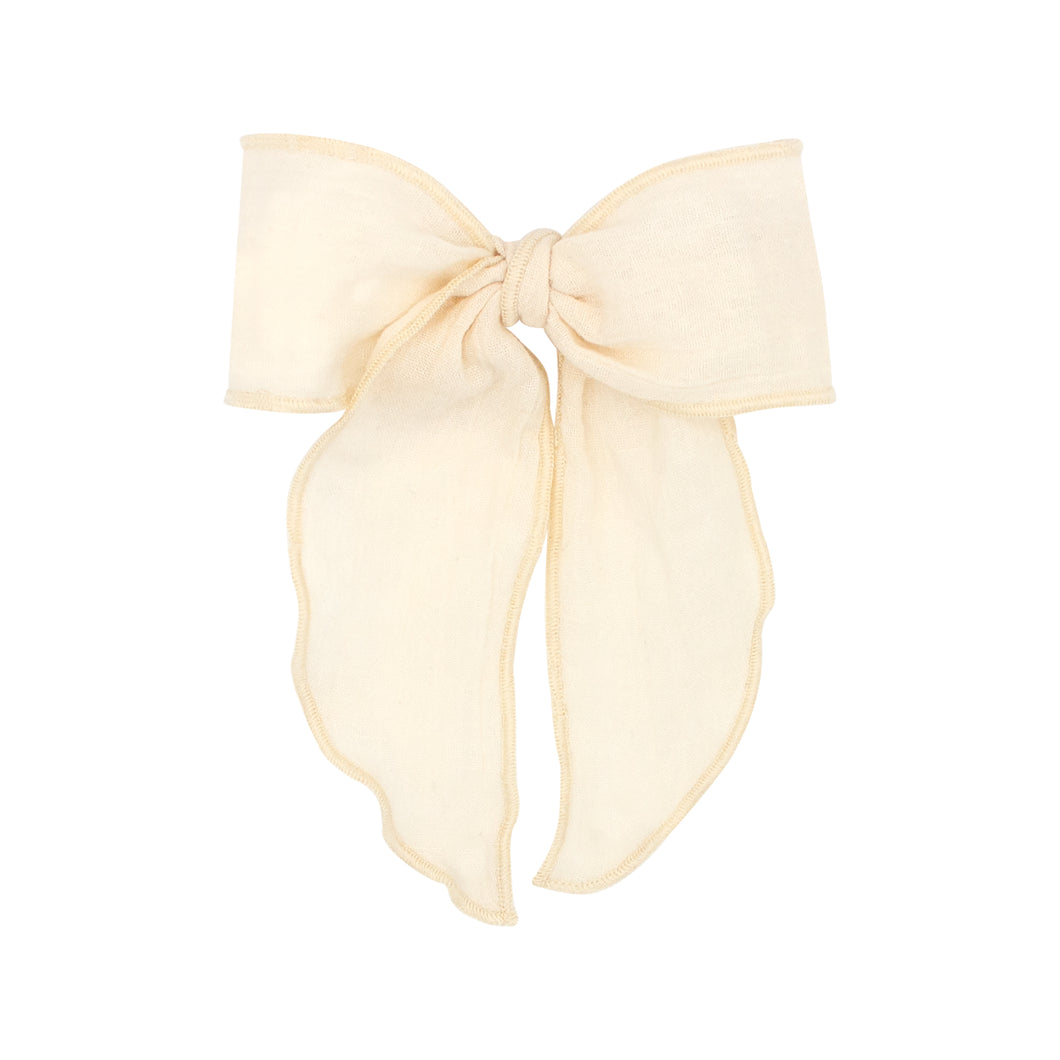 Medium Velvet Fabric Bow w/ Twisted Wrap & Whimsy Tails