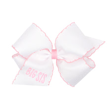 Load image into Gallery viewer, Big Sister Embroidered Bow in Light Pink or Blue
