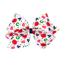 Load image into Gallery viewer, Back-to-School Printed Grosgrain Hair Bow - King
