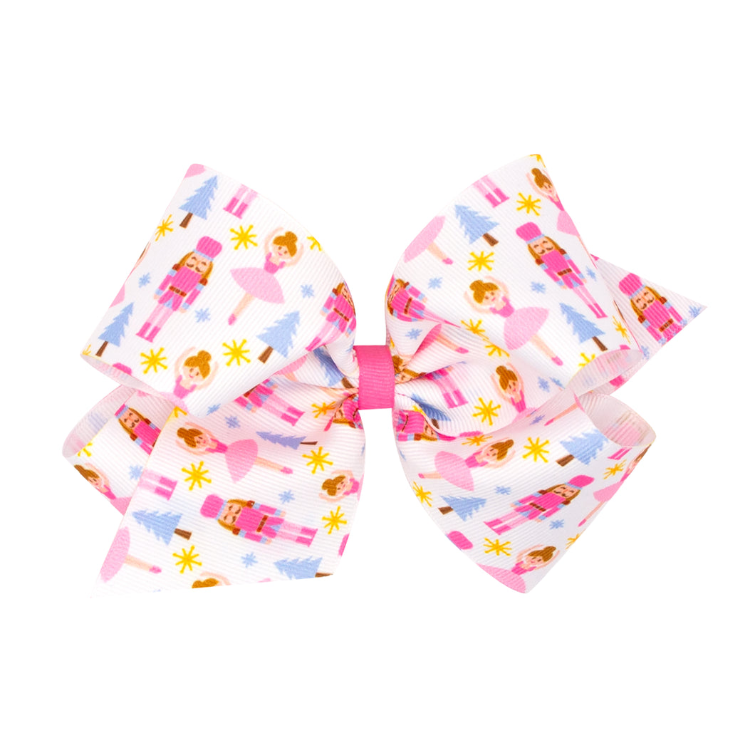 Nutcracker Printed GG Hair Bow