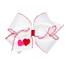 Load image into Gallery viewer, Valentine's Heart Moonstitch Edge Bows - King

