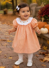 Load image into Gallery viewer, Bullion Pumpkins Smocked Collar Dress
